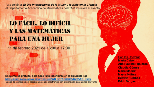 Póster Lo fácil, lo difícil y las matemáticas para una mujer