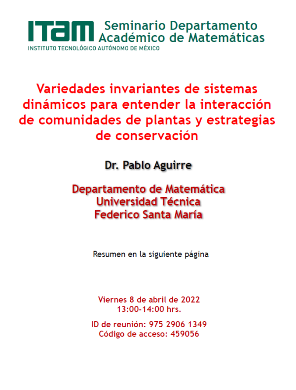 Seminario Matemáticas Primavera 2022